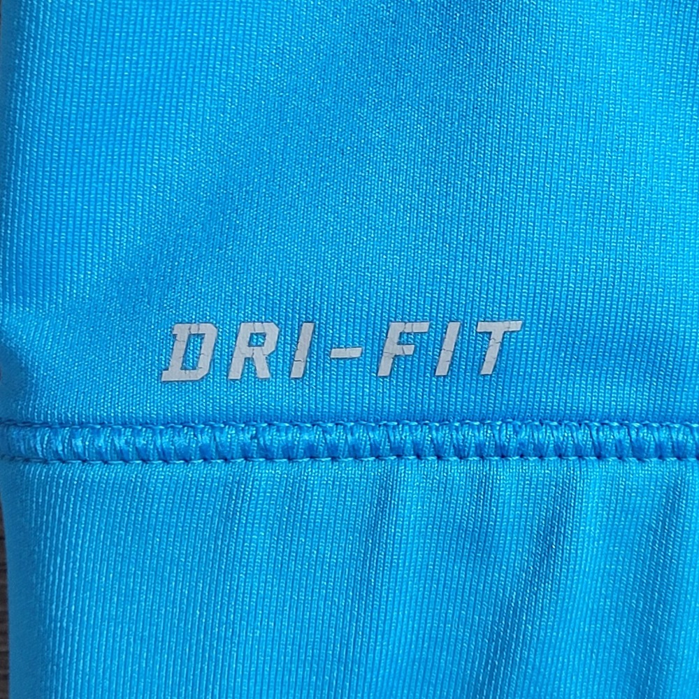 Nike Outfit Womens Dri-FIT Sports Bra Crop Leggings Set Blue Black Gym Medium - Picture 5 of 9